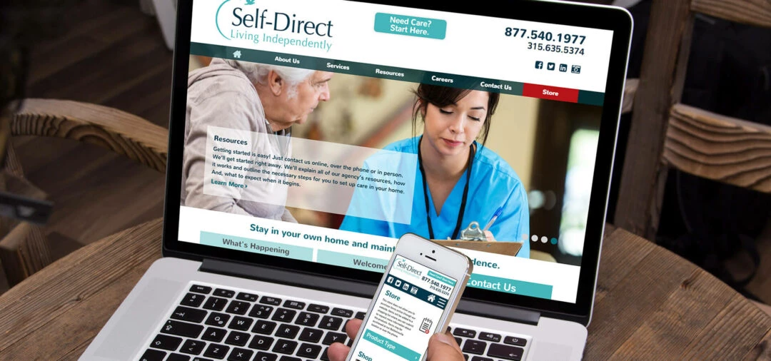 Self Direct, Inc's Website on Laptop and Mobile Phone